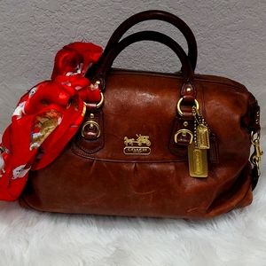 AUTHENTIC Coach Madison Sabrina Satchel in Rich Brown